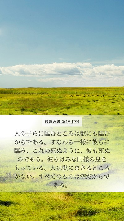 伝道の書 3:19 JPN Bible Verse Image