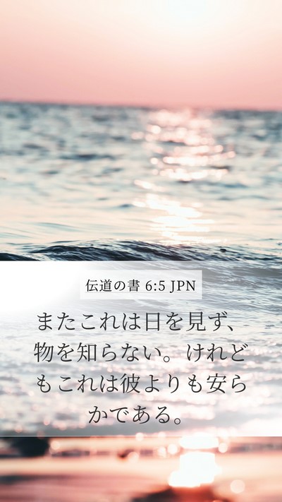 伝道の書 6:5 JPN Bible Verse Image