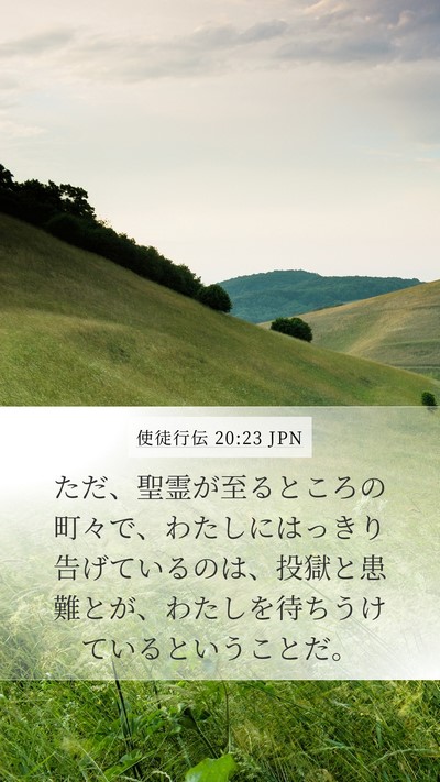 使徒行伝 20:23 JPN Bible Verse Image