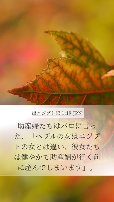 出エジプト記 1:19 JPN Bible Verse Image