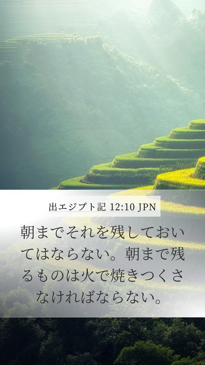 出エジプト記 12:10 JPN Bible Verse Image
