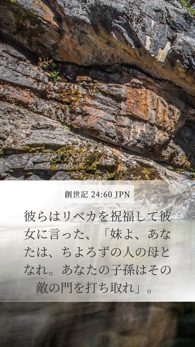 創世記 24:60 JPN Bible Verse Image