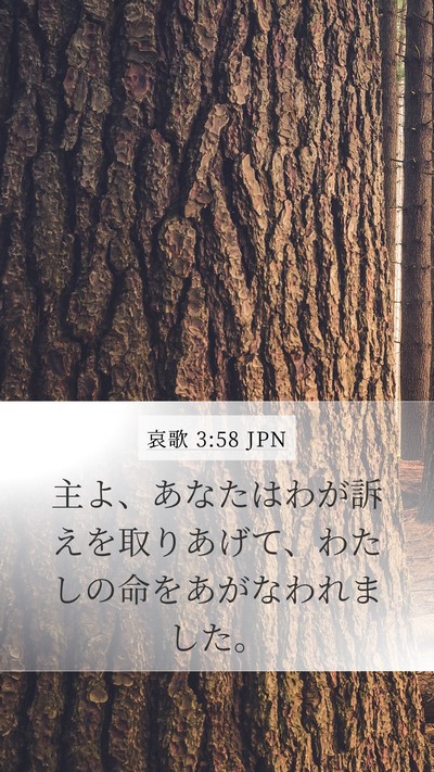 哀歌 3:58 JPN Bible Verse Image