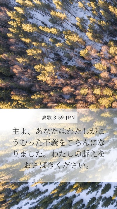 哀歌 3:59 JPN Bible Verse Image