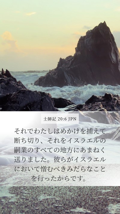 士師記 20:6 JPN Bible Verse Image