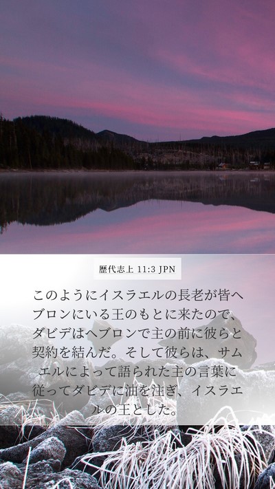 歴代志上 11:3 JPN Bible Verse Image