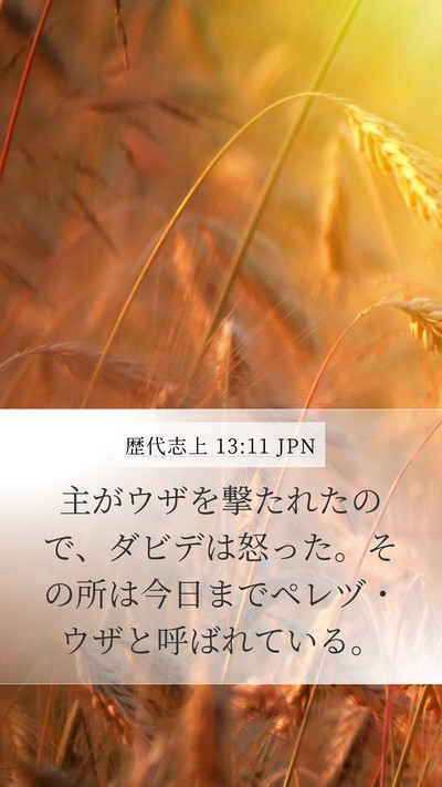 歴代志上 13:11 JPN Bible Verse Image