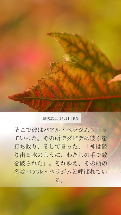 歴代志上 14:11 JPN Bible Verse Image