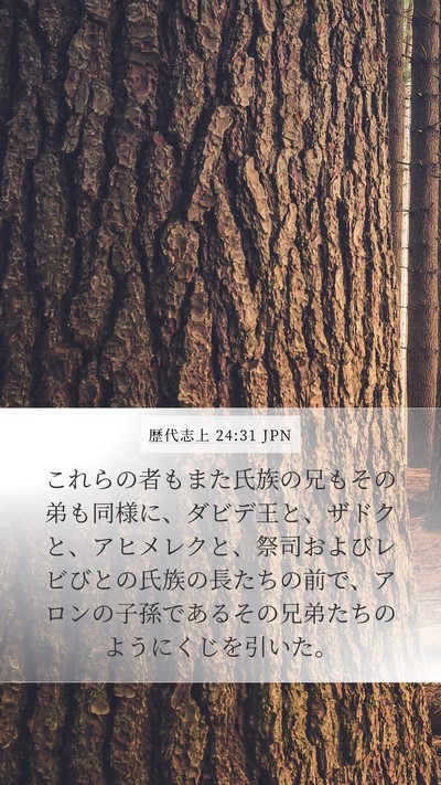 歴代志上 24:31 JPN Bible Verse Image