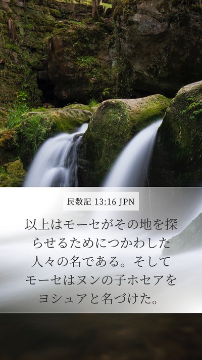 民数記 13:16 JPN Bible Verse Image