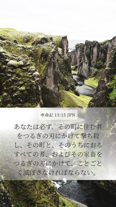 申命記 13:15 JPN Bible Verse Image