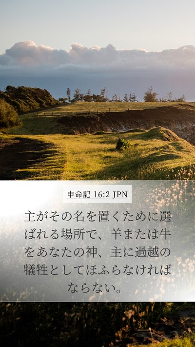 申命記 16:2 JPN Bible Verse Image