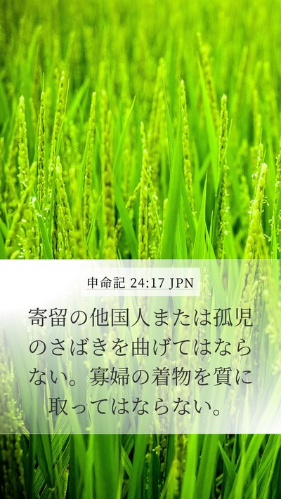 申命記 24:17 JPN Bible Verse Image