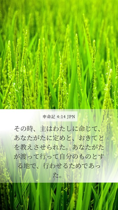 申命記 4:14 JPN Bible Verse Image
