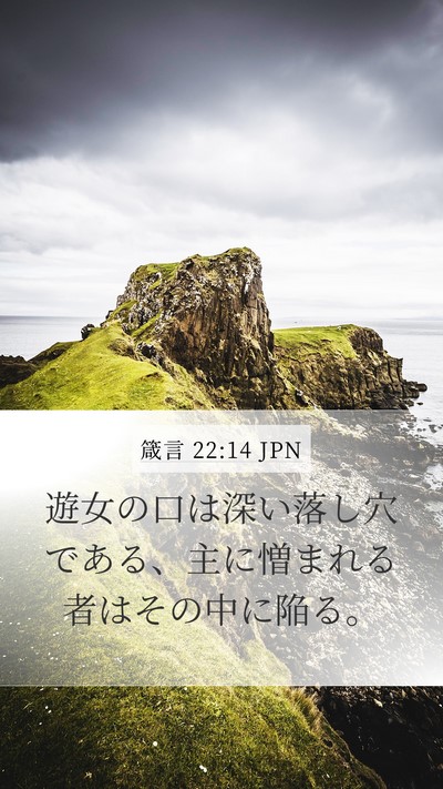 箴言 22:14 JPN Bible Verse Image